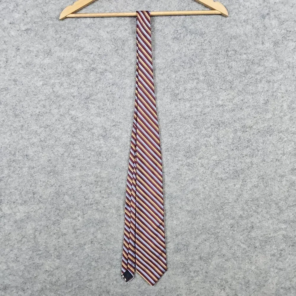 Brooks Brothers Irregular Silk Neck Tie Multicolred Diagonal Stripes Repp 60x3.5